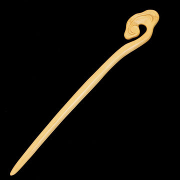 CrystalMood Handmade Carved Wood Hair Stick Propitious Cloud Boxwood